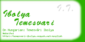 ibolya temesvari business card
